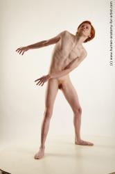 Nude Man White Standing poses - ALL Underweight Medium Red Standing poses - simple Standard Photoshoot Realistic